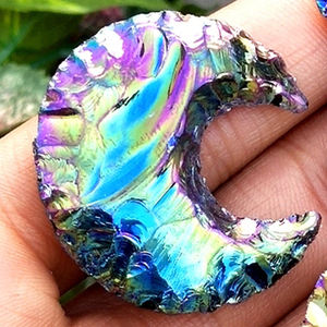 ชุดจี้หินคริสตัลรูปดาวพระจันทร์หัวใจเคลือบออบซิเดียนคุณภาพสูง หรูหรา สำหรับเด็ก - Product Image 6