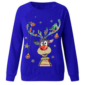 Sudadera de Moda para Mujer, Diseño Gráfico Navideño Divertido, Ligera, Holgada, con Estampado Personalizado - Product Image 2