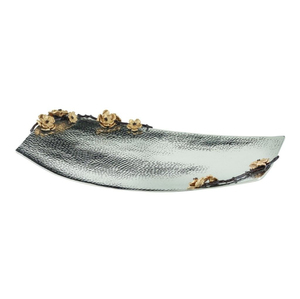 Plat de service en laiton pur de luxe, fait main, finition dorée, en forme de feuille, pour la maison et les tables de mariage, plat à fruits secs - Product Image 2