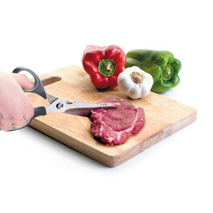 Forbici da cucina con lame seghettate per tagli di precisione e preparazione degli alimenti - Product Image 2