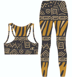 Ensemble de yoga pour femmes grande taille, nouvelle conception, sublimation personnalisée, 2 pièces, respirant, antibactérien, soutien-gorge de sport, legging, vêtements de fitness pour la salle de sport - Product Image 3
