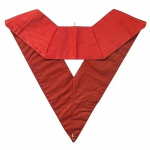 Collar Masónico del Rito Escocés de 28 Grados, Liso, Ancho, Rojo Moiré, Collar de Caballero del Sol, Regalia del Rito Escocés, Moiré Rojo - Product Image 2