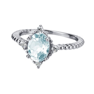 Anillo de compromiso ovalado Vintage para mujer, de Plata de Ley 925, Gema Natural, Topacio Azul, joyería <span class=keywords><strong>2022</strong></span> <span class=keywords><strong>Destiny</strong></span> - Product Image 1