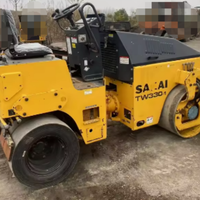 Compacteur de sol vibrant d'occasion SAKAI TW330, rouleau compresseur routier d'occasion