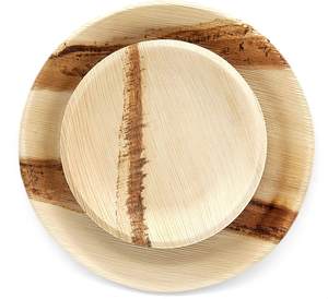 Platos Redondos de Hoja de Palma Areca de Grado Profesional, Vajilla Desechable Ecológica, Platos Resistentes Compostables para Catering - Product Image 1