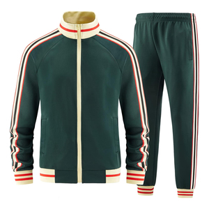 Conjunto Deportivo Unisex Rojo 2026, Chaqueta con Cierre de Cremallera y Cuello Alto, Pantalones Deportivos de Color Sólido, Transpirable, Corte Regular, para Otoño - Product Image 5