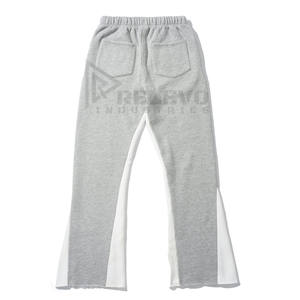 Pantalones Deportivos Casuales Holgados de Secado Rápido, Transpirables, con Forro Polar, Ecológicos, con Cierre de Cordón, Diseño de Líneas en Zigzag, Pantalones Acampanados para Hombre - Product Image 5