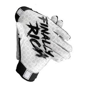 Gants de football américain personnalisés avec logo, antidérapants, confortables, paume super adhérente, haute adhérence, pour receveur, chauds, pour l'extérieur - Product Image 2