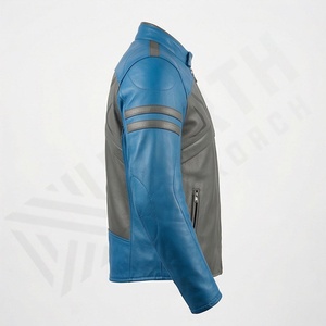 Veste en cuir de vachette vintage de couleur personnalisée, style rétro, manteau de moto en cuir, équipement de protection de haute qualité pour les motards, le meilleur - Product Image 3