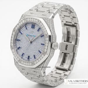 Reloj de Cuarzo Octogonal con Diamantes de 42 mm, Cristal de Zafiro, Cierre Desplegable, Unisex, Deportivo, de Lujo, de Aleación - Product Image 4