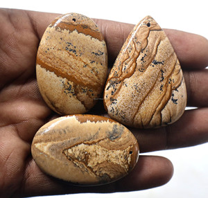 2024 imagen Natural cabujón de jaspe piedra preciosa suelta para la fabricación de joyas forma de tamaño mixto collar anillo suministro a granel diseñador Jaipur - Product Image 3