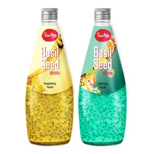 Basil Seed Drinks Sweet Fruit Taste Logo Printing Matte <b>Cork</b> Sealed 290ml OEM for USA/Canada & Mexico/Brazil | HACCP HALAL - Product Image 3