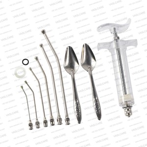 Kit de Jeringas para Alimentación de Crías de Aves, 6 Tubos Curvos de Acero Inoxidable para Loros, Palomas y Crías, Juego de Herramientas Veterinarias para Alimentación - Product Image 5