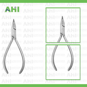 เครื่องมือทันตแพทย์ AHI อุปกรณ์จัดฟัน คีมดัดลวดแบบวงแหวน 14 ซม. คีมดัดลวดแบบสามขั้นตอน สีเงิน แบบใช้มือ - Product Image 3