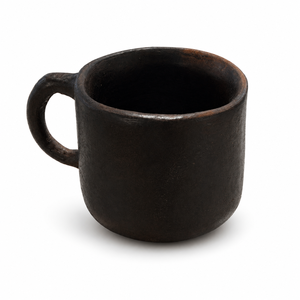 Handmade Black Clay Pottery Mug Traditional Northeast India Artisan Asian Zen Eco-Friendly Reusable 200mL Coffee Tea <b>Cup</b> Rustic - Product Image 1