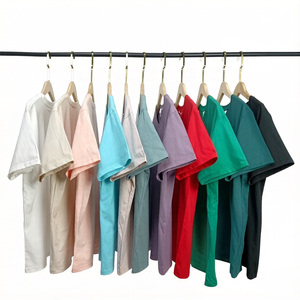 240gsm 100% Cotton Unisex Short Sleeve Crew Neck T-shirt For Men Custom Logo Everyday Casual Streetwear Tee For Women Wholesale - Product Image 1