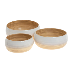 Wholesale Vietnam Custom <b>Pastel</b> Lacquer Spun Bamboo Bowl Eco-Friendly Round Fruit Salad Serving Bowl <b>Decorative</b> Tableware - Product Image 1