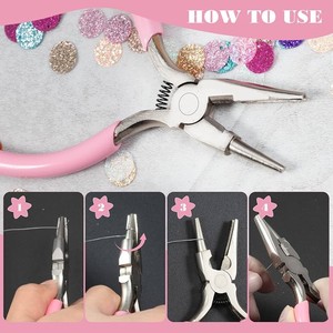 Pince à sertir les fils de 5 pouces, outil de pliage et de bouclage de fils concaves pour bijoux ZetomedPro - Product Image 5