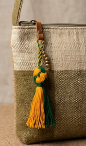 Camino de mesa de tela bohemia verde con borlas, decoración rectangular para el hogar, para sala de estar, uso en interiores - Product Image 2