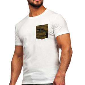 Men's Regular Fit Short Sleeve T-<b>Shirt</b> with Camo design Chest Pocket <b>100</b>% Cotton O Neck T-<b>Shirt</b> Jersey For Men Regular Wear - Product Image 2