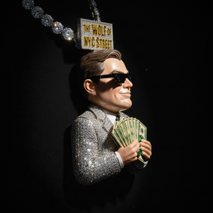 Colgante de Letra con Diamantes, Figura de Gangster, Chapado en Oro de 18K, Accesorio de Joyería para Streetwear, Fiesta o Regalo - Product Image 4
