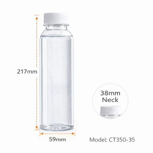 ขวด PET สี่เหลี่ยม 500 มล. รุ่น CT500-32.5 พร้อมฝาเกลียวขนาด 38 มม. สำหรับบรรจุภัณฑ์สมูทตี้และดีท็อกซ์ จัดส่งทั่วโลก - Product Image 1
