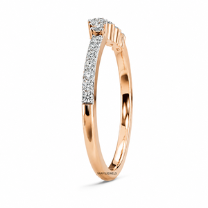Anillo de Boda Elegante con Diamantes Cultivados en Laboratorio de Múltiples Formas Curvas para Mujer en Oro de 10K, 14K, 18K y Plata 925, 935 - Product Image 3