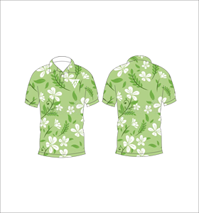 เสื้อโปโลผู้ชายพิมพ์ลายดอกไม้สีเขียวแขนสั้นฤดูร้อนลำลองระบายอากาศได้ดีน้ำหนักเบาสลิมฟิตแฟชั่นเสื้อโปโล - Product Image 3