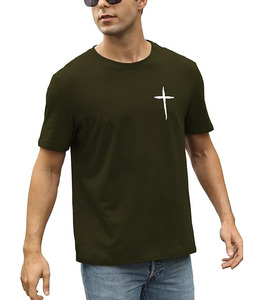 Camiseta de Alta Calidad Premium con Estampado Personalizado, 100% Poliéster Tejido, Manga Corta, Corte Holgado, 300g, Estampado de Cruz de Jesús, Fe - Product Image 3