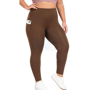 Leggings Ajustados Marrones Ligeros para Mujer, Leggings Elásticos de Cintura Alta con Tela Suave y Cómodos para Uso Diario - Product Image 2