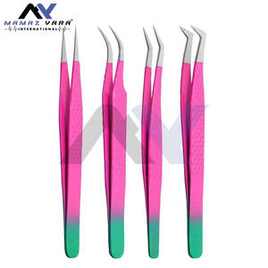 Pinzas con Punta de Fibra para Extensiones de Pestañas, 4 Piezas, Pinzas para Extensiones de Pestañas de Volumen, para una Aplicación Precisa - Product Image 3