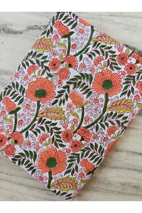 Tela de algodón suave con estampado floral personalizado, ecológica y reutilizable, estampada a mano, proveedor de pedidos al por mayor. - Product Image 5