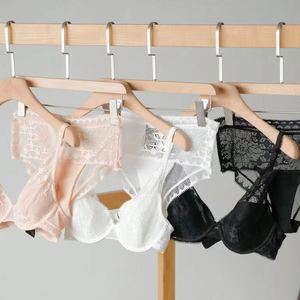 2026 <b>Women's</b> Sexy Bra Lingerie Set Lace Underwire Full Cup <b>Boyshort</b> French Style Floral Pattern Wrap Chest Strap Three-Point - Product Image 3