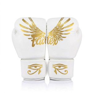 ถุงมือชกมวยหนังแท้ระดับมืออาชีพ ป้ายโลโก้สั่งทำได้ Fairtex ดีไซน์เฉพาะบุคคล มวยไทย MMA ป้องกันการลื่น ปิดแบบตีนตุ๊กแก - Product Image 1