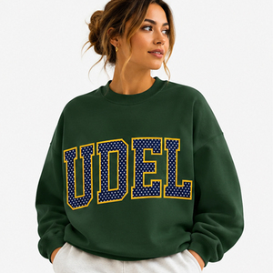 <b>Pink</b> Oversized Crew Neck <b>Sweatshirt</b> UDEL Custom Women’s Oversized Mock Neck Pullover <b>Sweatshirt</b> Graphic Print High Neck Fleece - Product Image 2