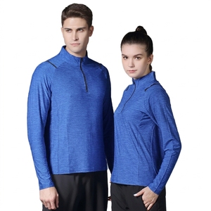 Camiseta Deportiva de Manga Larga con Media Cremallera, Tejida, Transpirable, Personalizable al por Mayor, Unisex, con Logotipo Personalizado - Product Image 3