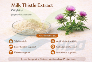Suministro directo de fábrica HGO de extracto de cardo de leche natural puro (grado alimenticio) Especificación Silybin 40% (extracto estandarizado) - Product Image 2