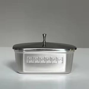 Mantequillera metálica con tapa para mostrador, contenedor para mantequilla, para cocina, mesa de comedor, servicio de desayuno - Product Image 2