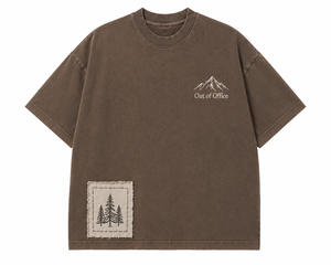 เสื้อยืดพิมพ์ลายปักแบบกำหนดเองได้ ทรงโอเวอร์ไซส์ ผ้าฝ้าย แขนสั้น คอกลม ลายป่าด้านหน้าซ้าย สำหรับผู้ชาย - Product Image 4