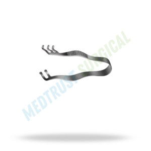 เครื่องมือผ่าตัดแบบมือถือ Finsen Retractor ขนาด 5 ซม. 2x3 ง่าม สำหรับดึงผิวหนัง ใช้ในศัลยกรรมกระดูกและข้อและศัลยกรรมตกแต่ง - Product Image 4