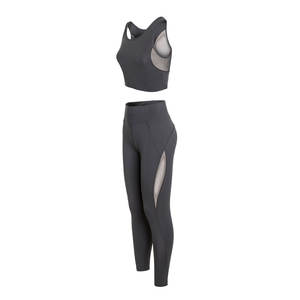 Ensemble de yoga solide personnalisé de haute qualité pour femmes, 2 pièces, taille haute, séchage rapide, respirant, écologique, vente en gros, best-seller - Product Image 3