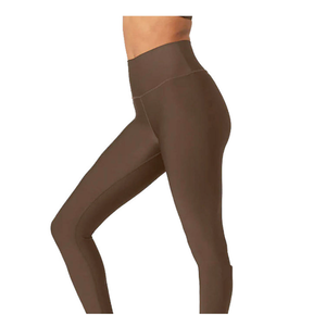 <b>Women</b> Breathable Mid Waist Slim Fit Solid Color Seamless Knee-Length SpandexPolyester <b>Leggings</b> with Stretch for All Seasons - Product Image 3