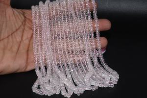AAA Morganita facetada Rondelle Beads Collar 4-6 MM 16 pulgadas Natural Morganite Beads Strand - Product Image 6