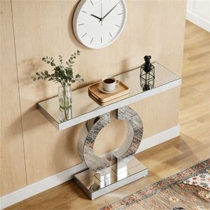 Consolle Moderna ed Elegante con Specchio, Spazio Espositivo per Divano e Area di Stoccaggio - Product Image 3
