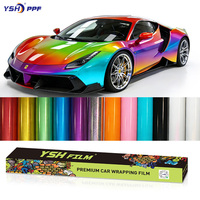 Film de protection décoratif pour voiture, effet caméléon, chromé or, PPF, teinté mat, haute brillance, résistant aux UV, en vente
