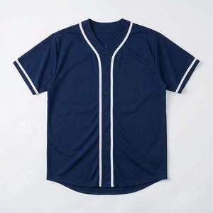 Mens 6 Button Baseball Jersey Pullover Sport Shirt Contrast Trim Lightweight <b>Game</b> Day Street Wear Athletic Top - Product Image 1