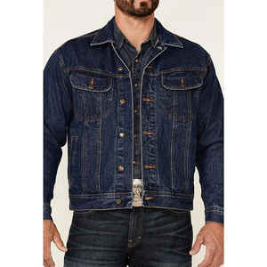 แจ็คเก็ตยีนส์ฤดูหนาวโลโก้แบบกำหนดเองสำหรับผู้ชาย ดีไซน์เนอร์ลำลองสไตล์วินเทจ ผ้าฝ้าย OEM คุณภาพดีที่สุด แจ็คเก็ตและเสื้อโค้ทยีนส์ผู้ชาย - Product Image 3