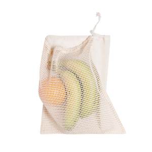 Bolsa de malla de algodón para verduras, bolsa de malla de algodón ecológica para almacenamiento de productos vegetales, bolsas de compras reutilizables - Product Image 3