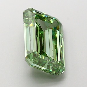 Diamant de laboratoire de 5,00 carats, taille émeraude, vert vif fantaisie, clarté SI1, polissage excellent, pierre précieuse non montée - Product Image 5
