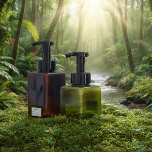 Botellas de Envase Cosmético Cuadradas de Plástico PET Reciclable de Alta Calidad con Dispensador de Bomba 28/410 24/410 para Loción y Champú - Product Image 1